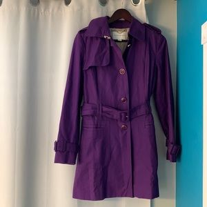 Purple trench coat from Banana Republic Size small